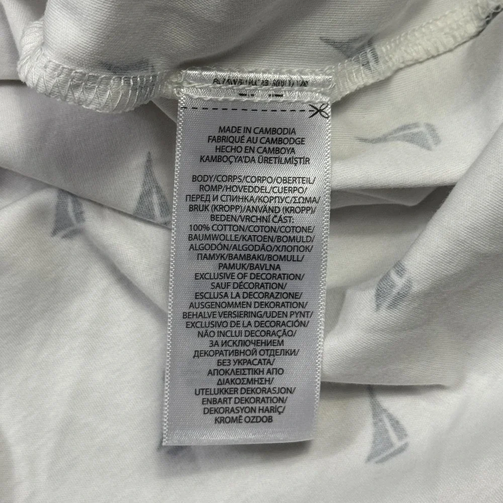 Polo Ralph Lauren Sailboat Print Polo Shirt Mens XL White Embroidered Pony